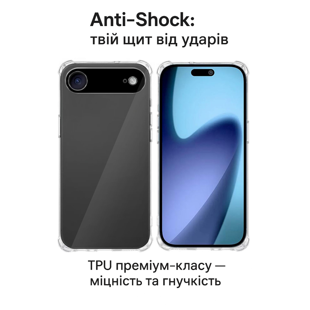 Чохол-накладка BeCover Anti-Shock для Apple iPhone 17 Air Clear (713795) фото2