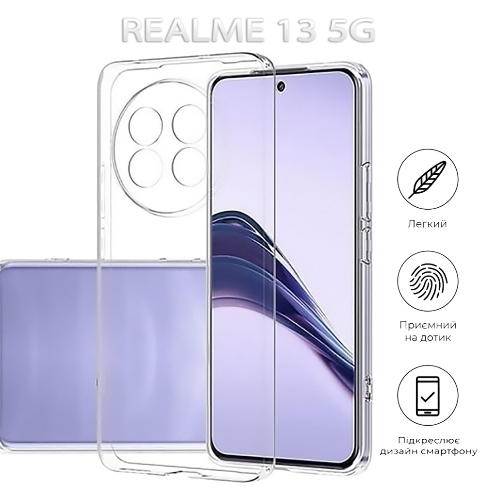 Чохол-накладка BeCover для Realme 13 5G Transparancy (712764) фото5