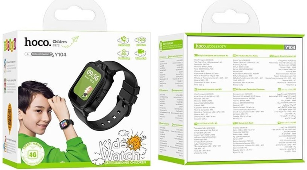Смарт-часы Hoco Y104 4G Kids Watch Black (6942007646352) фото3