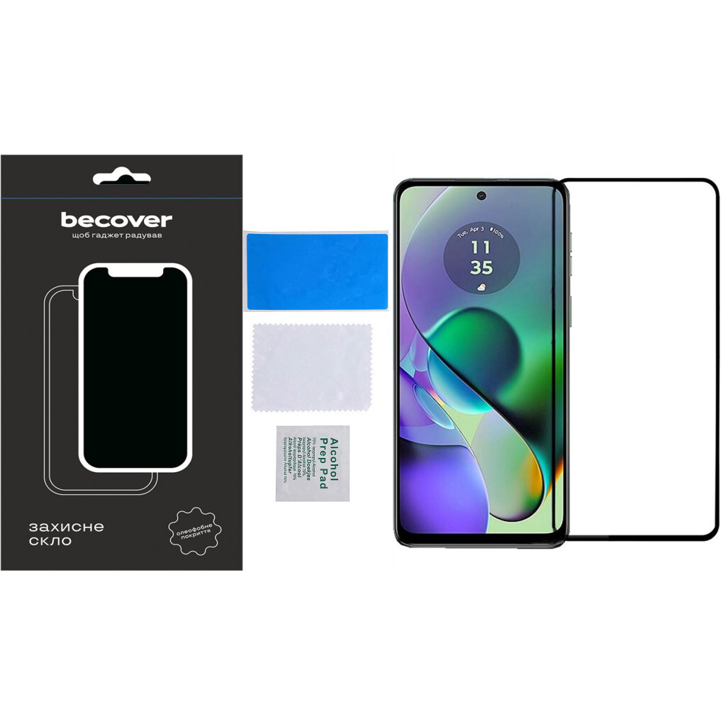 Захисне скло BeCover Motorola Moto G54 / G54 Power Black (710107) фото