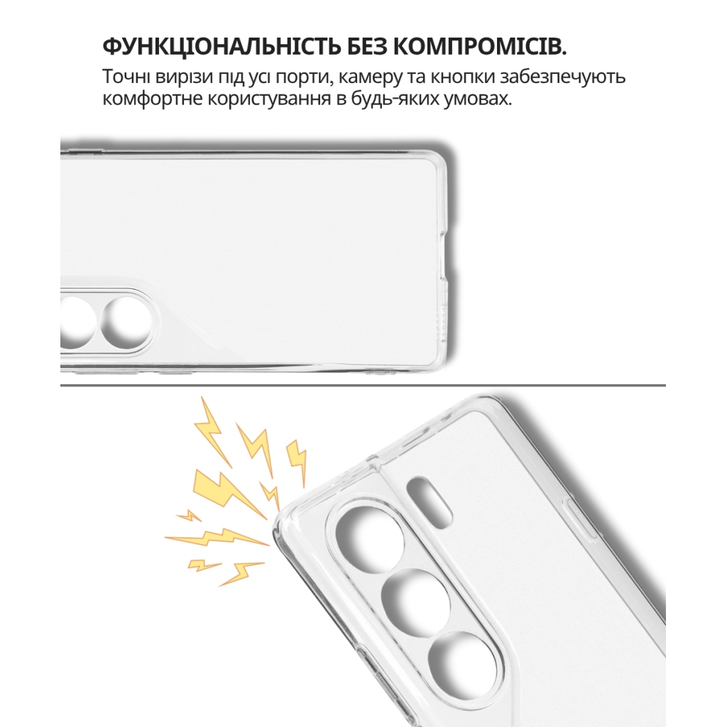 Чохол-накладка BeCover для Tecno Camon 40 (CM5) Transparancy (714680) фото3
