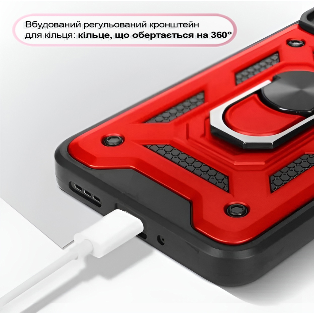 Чохол-накладка BeCover Military для Xiaomi Redmi 13 Red (711554) фото5