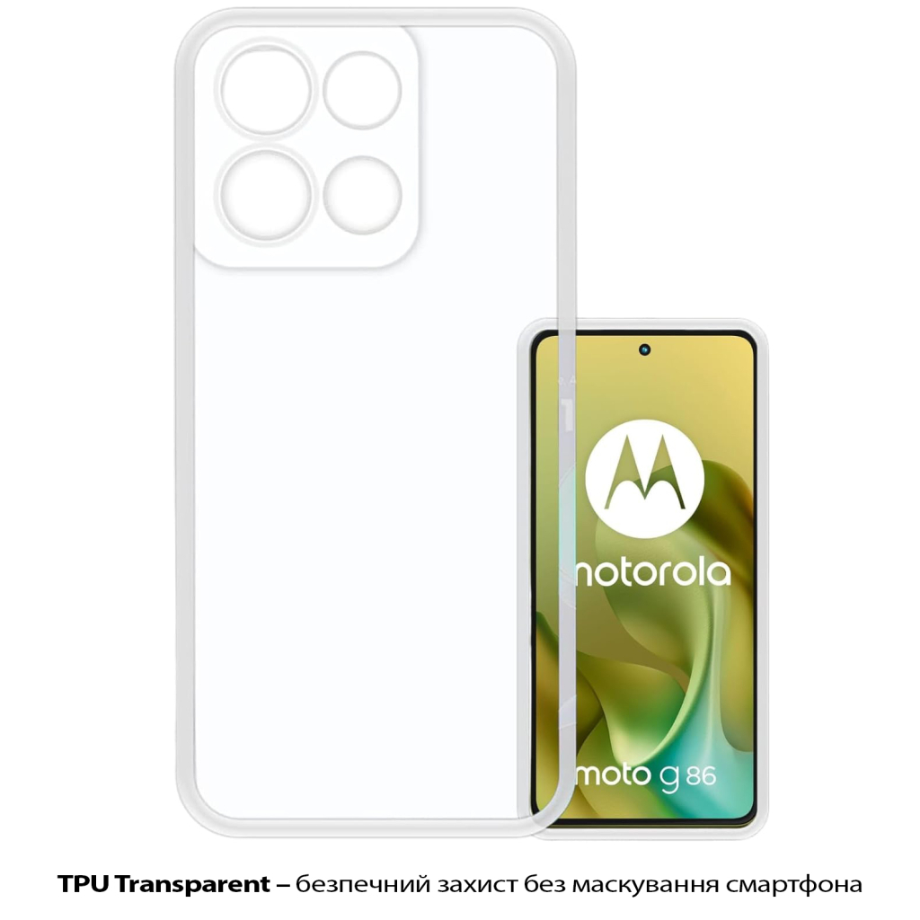 Чохол до мобільного телефона BeCover Silicone Motorola Moto G86 Transparent (713769) фото2