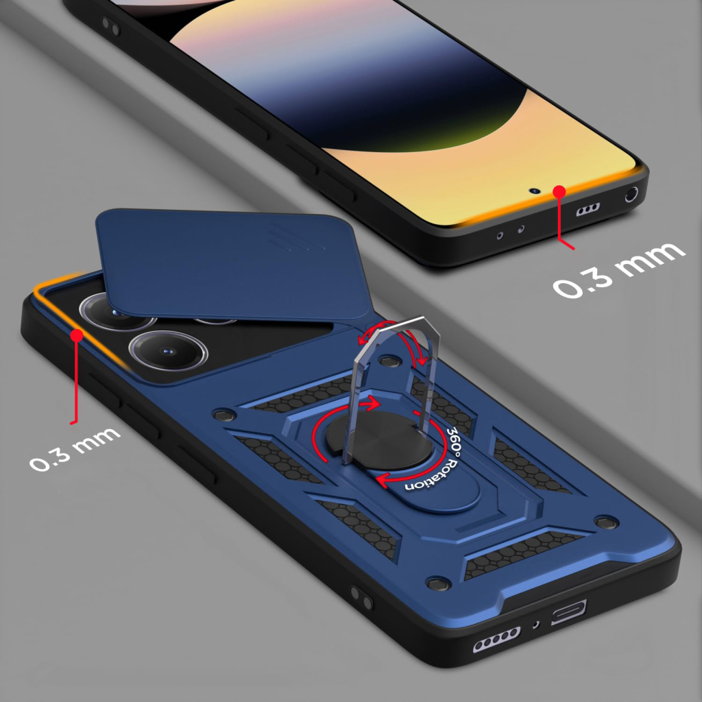 Чохол-накладка BeCover Military для Xiaomi Redmi Note 14 5G Blue (713093) фото5