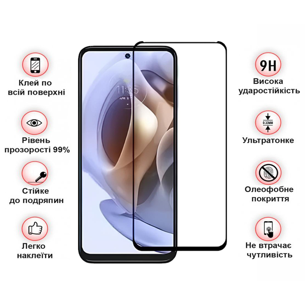 Захисне скло BeCover Motorola Moto G15 Black (713414) фото3