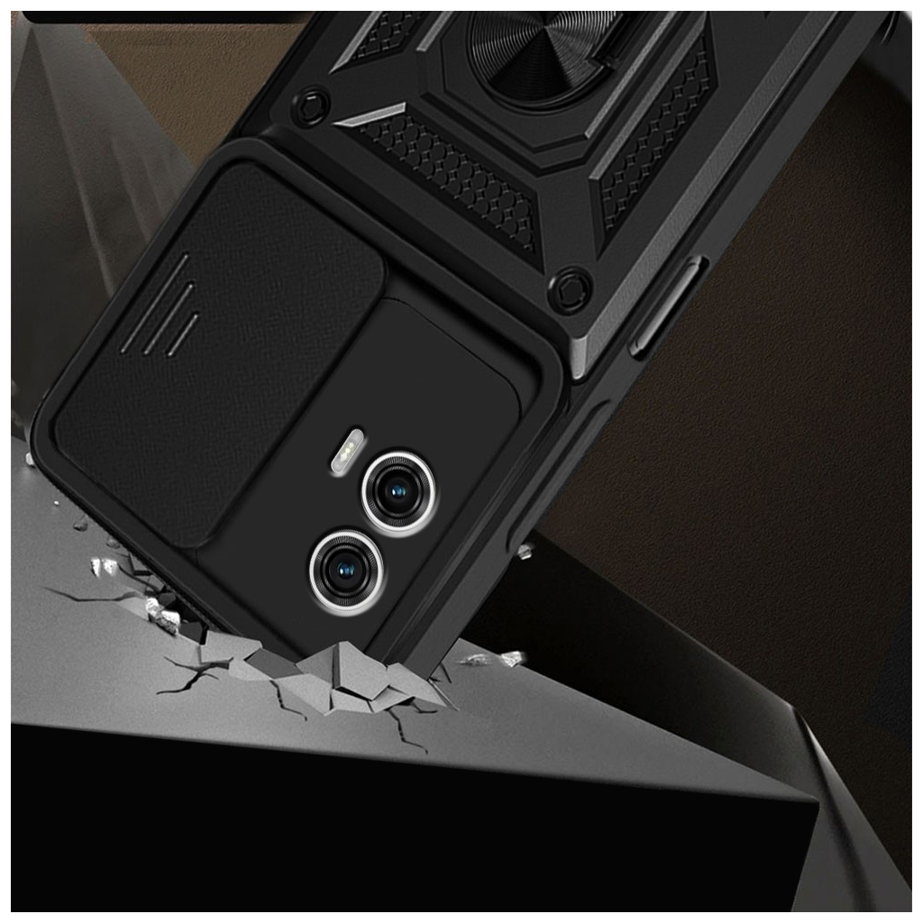 Чохол до мобільного телефона BeCover Military Motorola Moto G73 Black (709982) фото