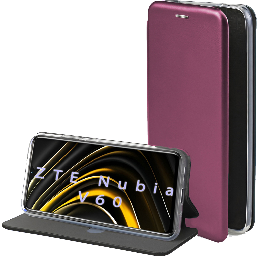 Чохол-книжка BeCover Exclusive для Nubia V60 Red Wine (712191) фото