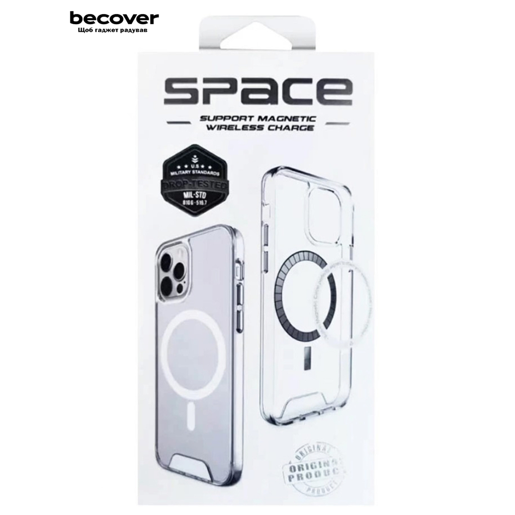 Чохол-накладка BeCover Space Case MagSafe для Apple iPhone 17e Transparancy (715143) фото5