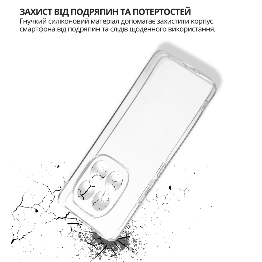 Чохол-накладка BeCover для Xiaomi Redmi Note 15 Pro 5G Transparancy (714975) фото