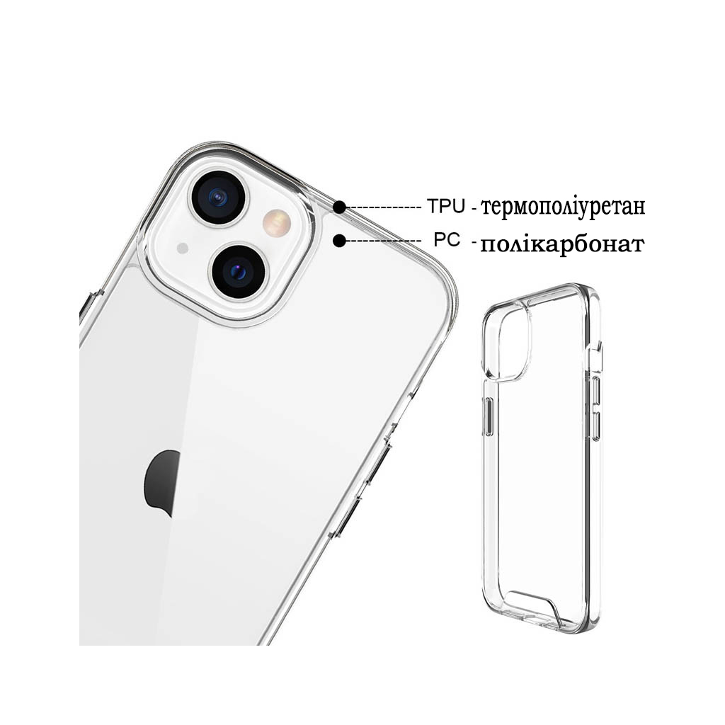 Чохол-накладка BeCover Space Case для Apple iPhone 14 Transparancy (708581) фото3
