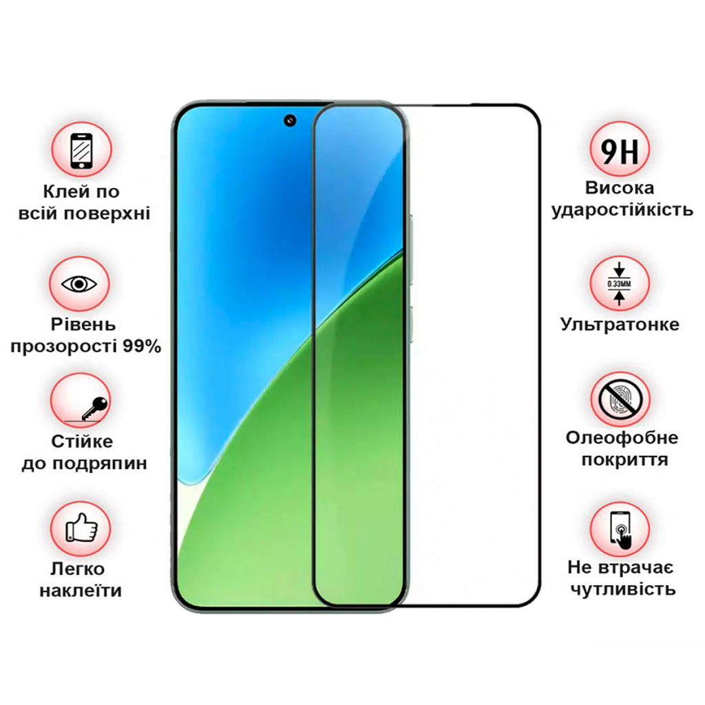 Защитное стекло BeCover Xiaomi Redmi Note 15 Pro 5G Black (714891) фото3