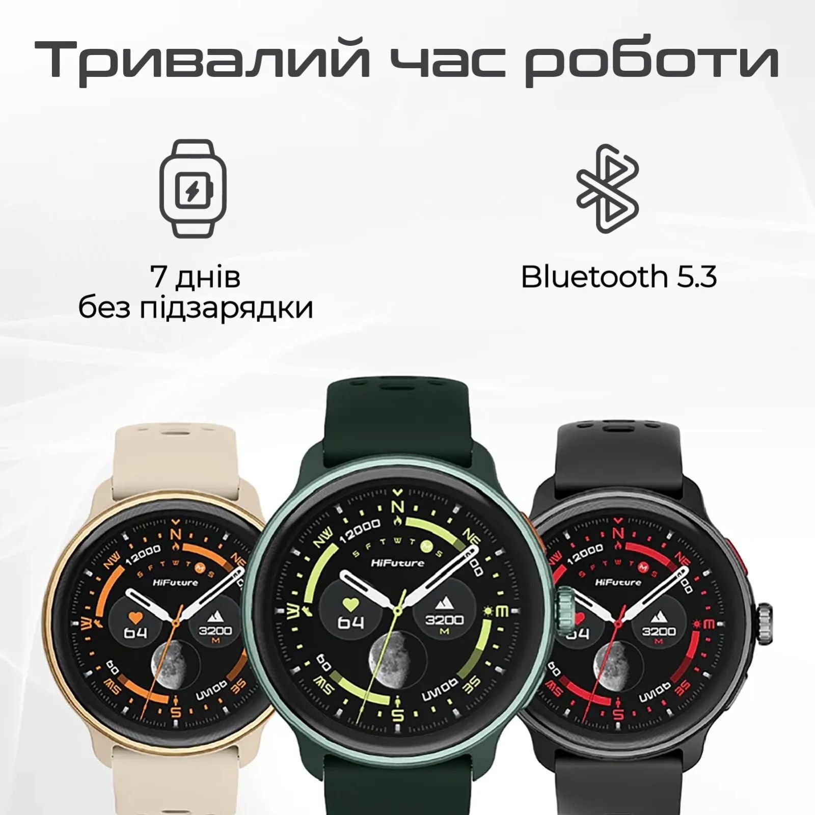 Смарт-годинник HiFuture Vela Dark Green фото4