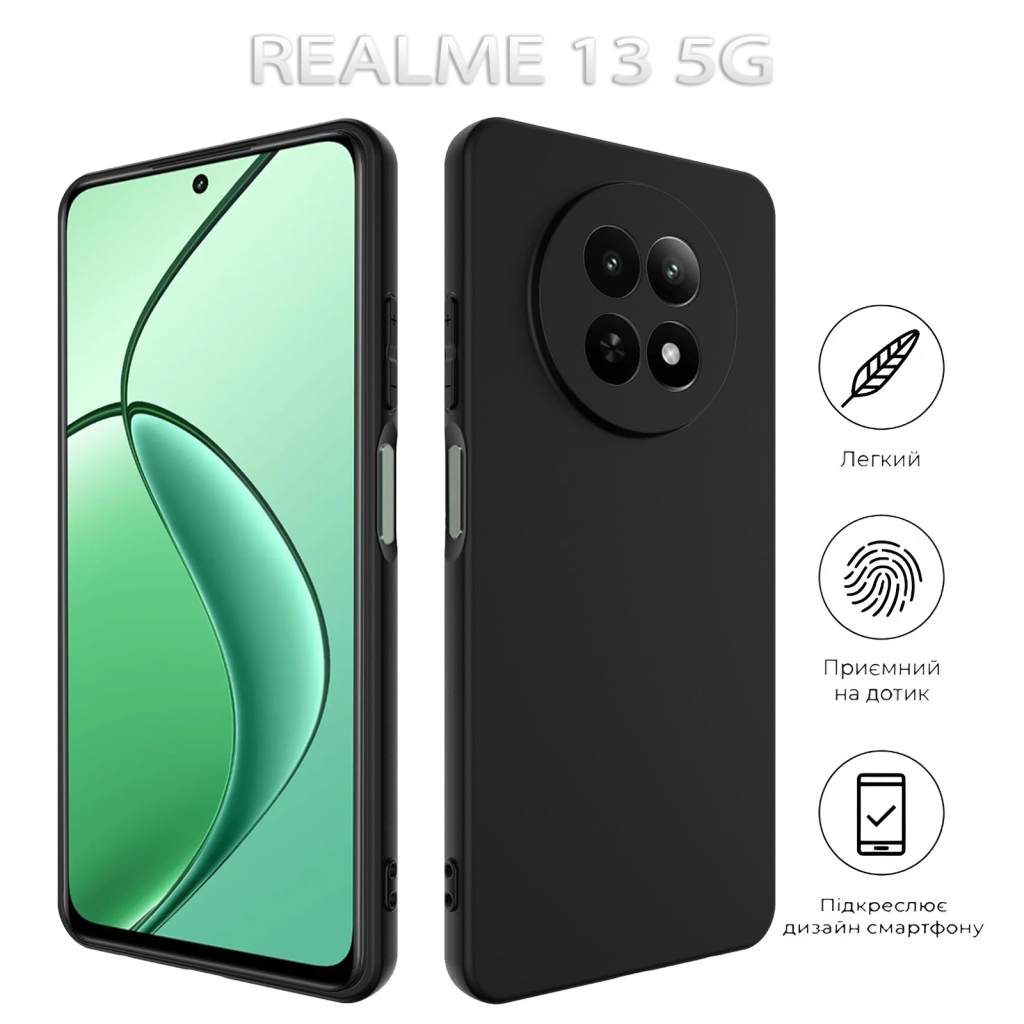 Чохол-накладка BeCover для Realme 13 5G Black (712763) фото5