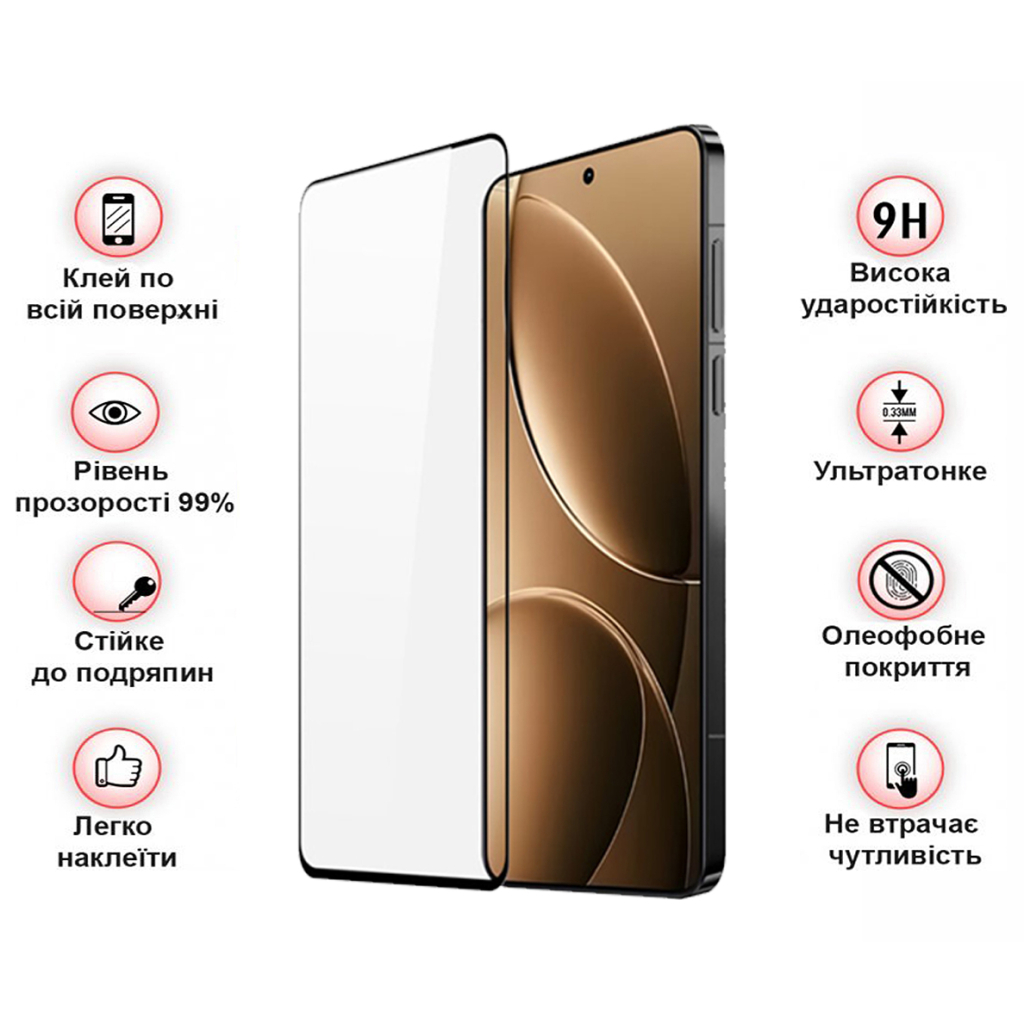 Скло захисне BeCover Poco F7 Pro Black (713416) фото3