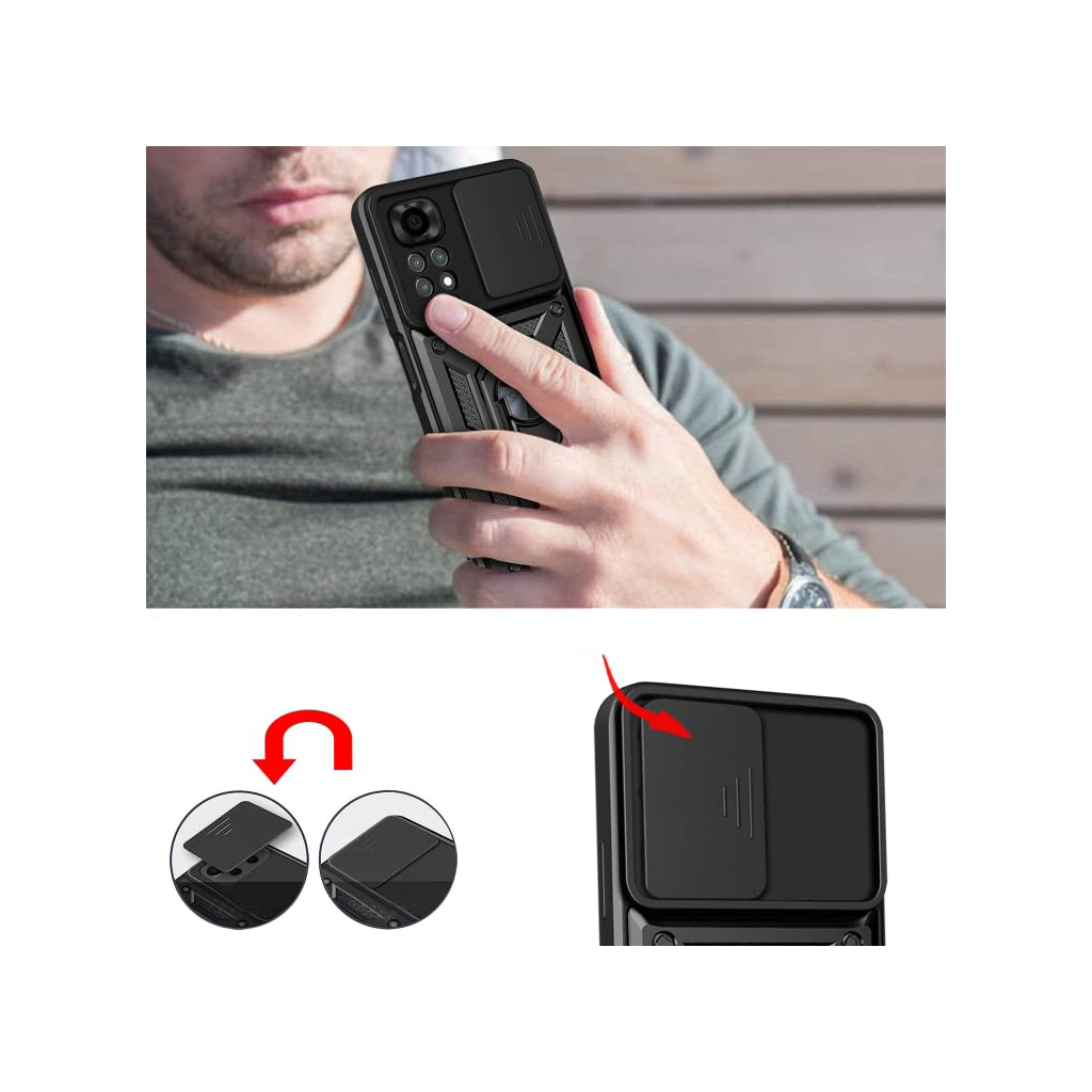 Чохол-накладка BeCover Military для Xiaomi Redmi Note 11/Note 11S Black (707413) фото4