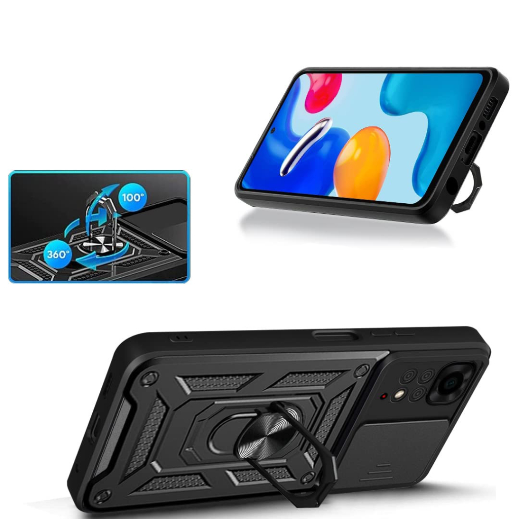 Чохол-накладка BeCover Military для Xiaomi Redmi Note 11/Note 11S Black (707413) фото6