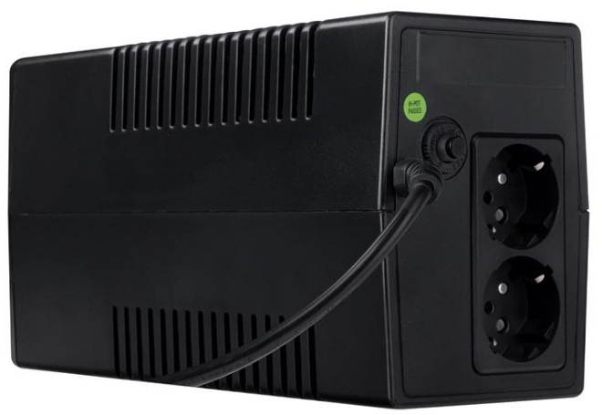 ДБЖ Prologix 600 Lin.int., AVR, 2 x євро, пластик (PLP600VA2LED) фото3