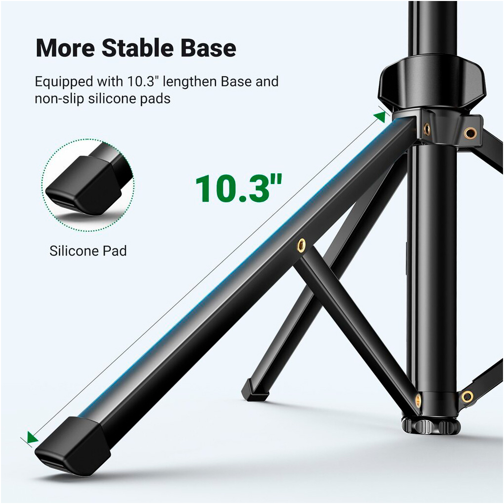 Штатив Ugreen LP680 Selfie Stick Tripod with Bluetooth Remote Black (15609) фото5