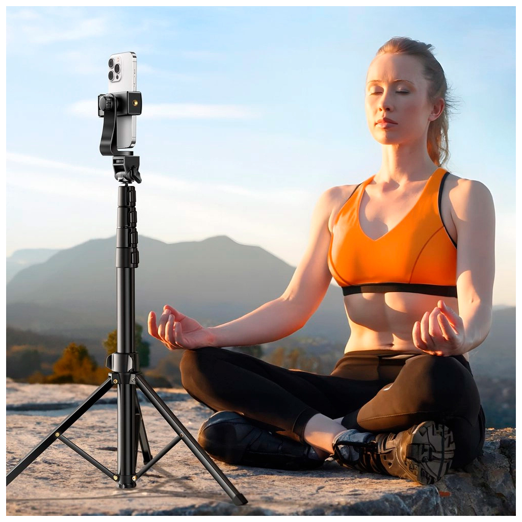 Штатив Ugreen LP680 Selfie Stick Tripod with Bluetooth Remote Black (15609) фото11