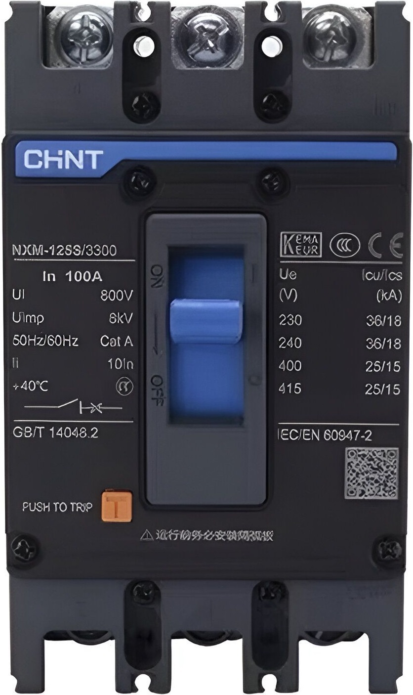 Автоматичний вимикач CHINT NXM-125S-3300-100A фото2