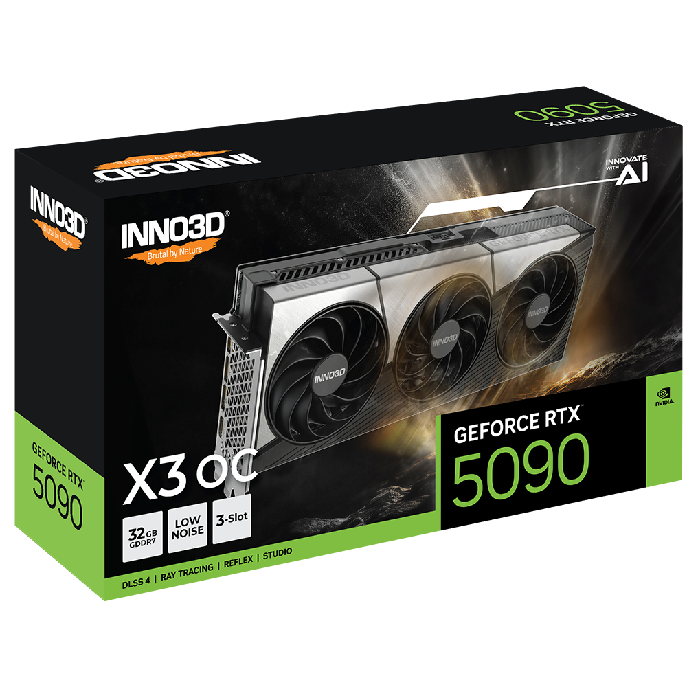 Видеокарта INNO3D GeForce RTX 5090 X3 OC 32GB GDDR7 (N50903-32D7X-17593928) фото3