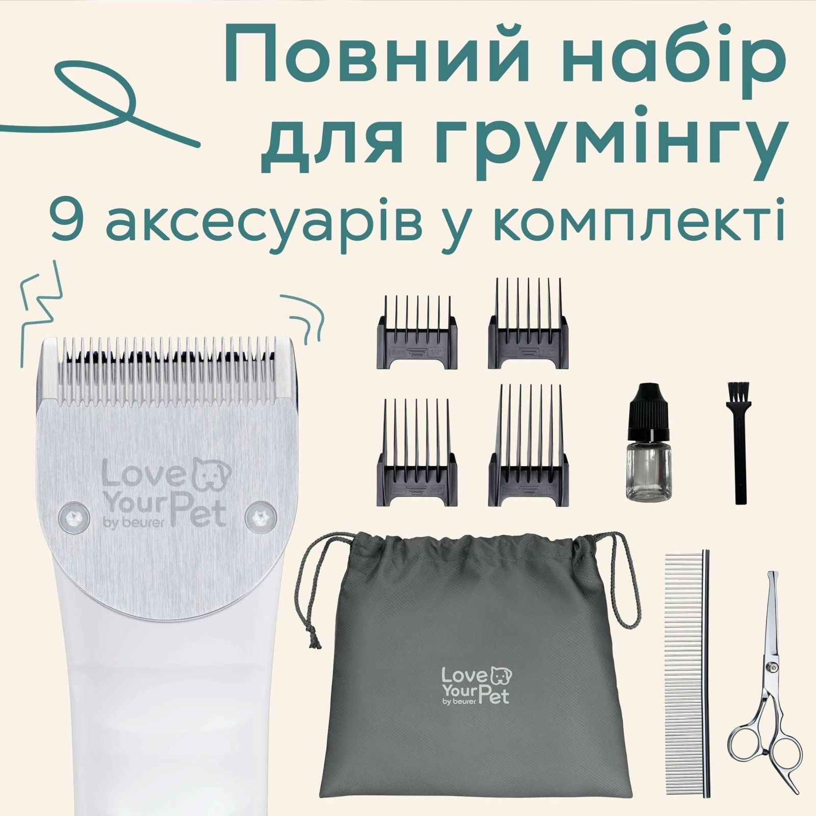 Машинка для стрижки тварин Beurer Fluffy (PP 110 Fluffy) фото