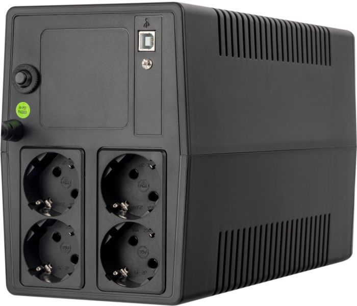 ДБЖ Prologix 1500 Lin.int., AVR, 4 x євро, USB, пластик (PLPU1500VA4LED) фото
