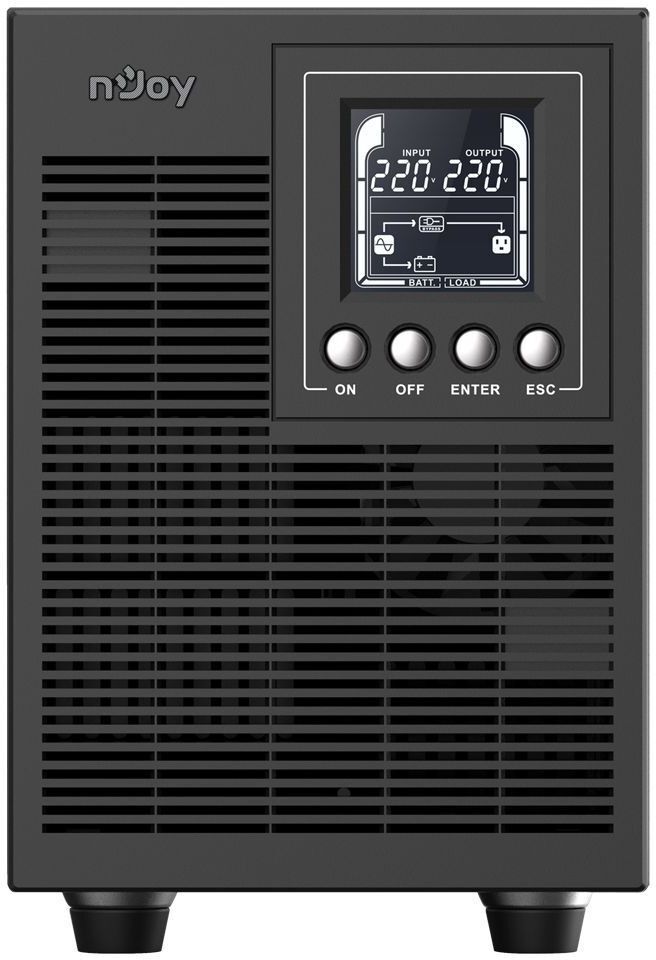 ИБП Njoy Echo Pro 2000 Online, 4 x Schuko, USB, LCD, метал (UPOL-OL200EP-CG01B) фото2