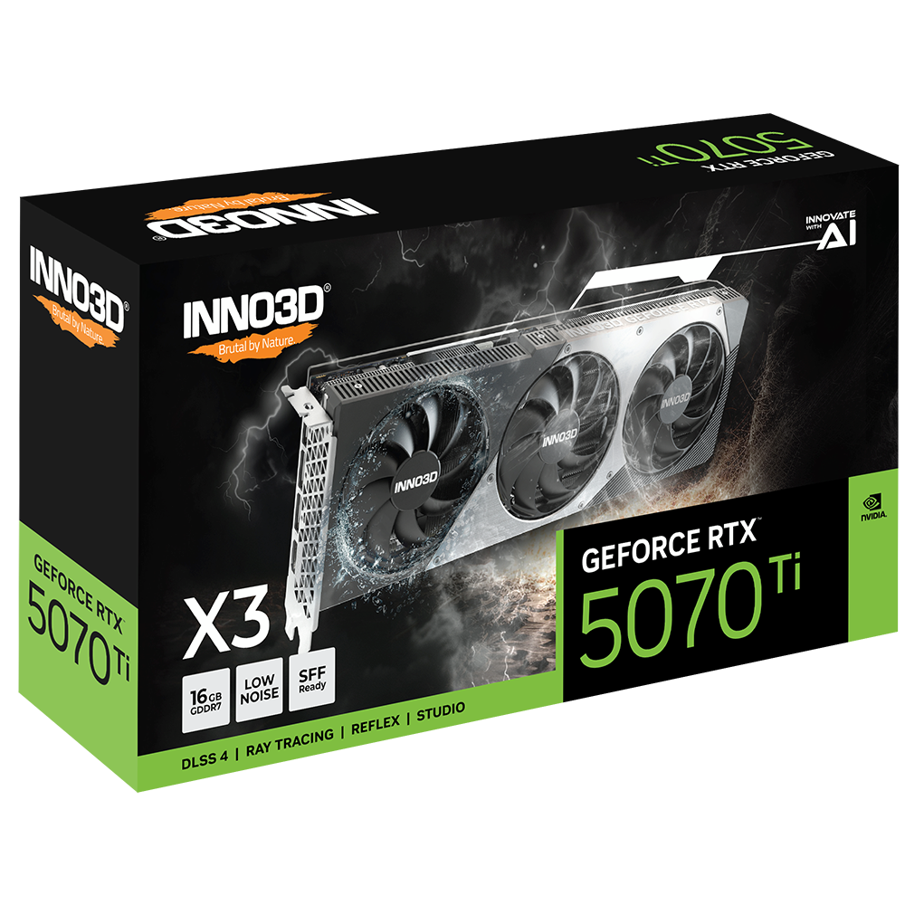 Видеокарта INNO3D NVIDIA RTX 5070 Ti X3 16GB GDDR7 (N507T3-16D7-176068N) фото3