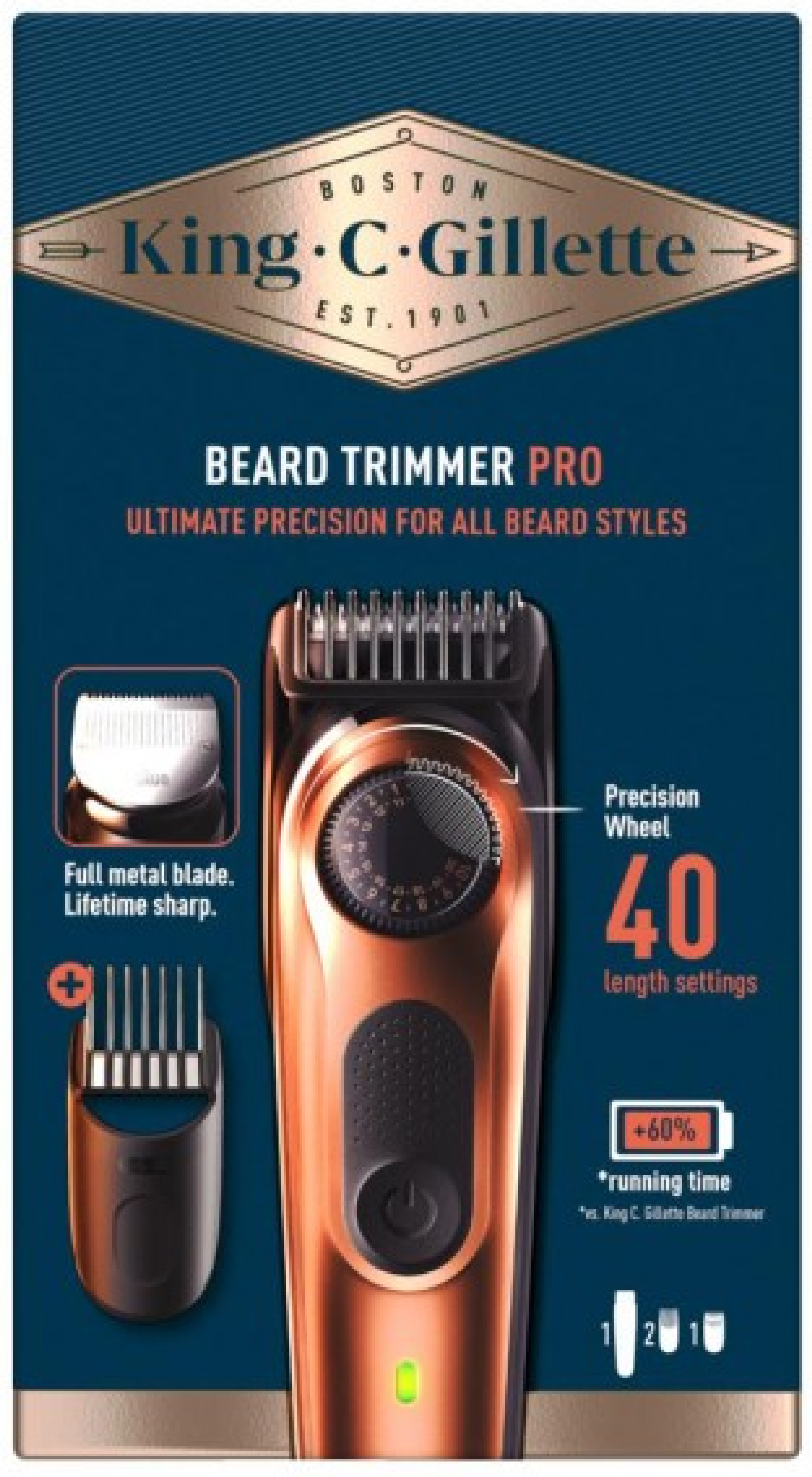 Тример Gillette King C. Beard Trimmer Pro Для бороди (8700216659659) фото2