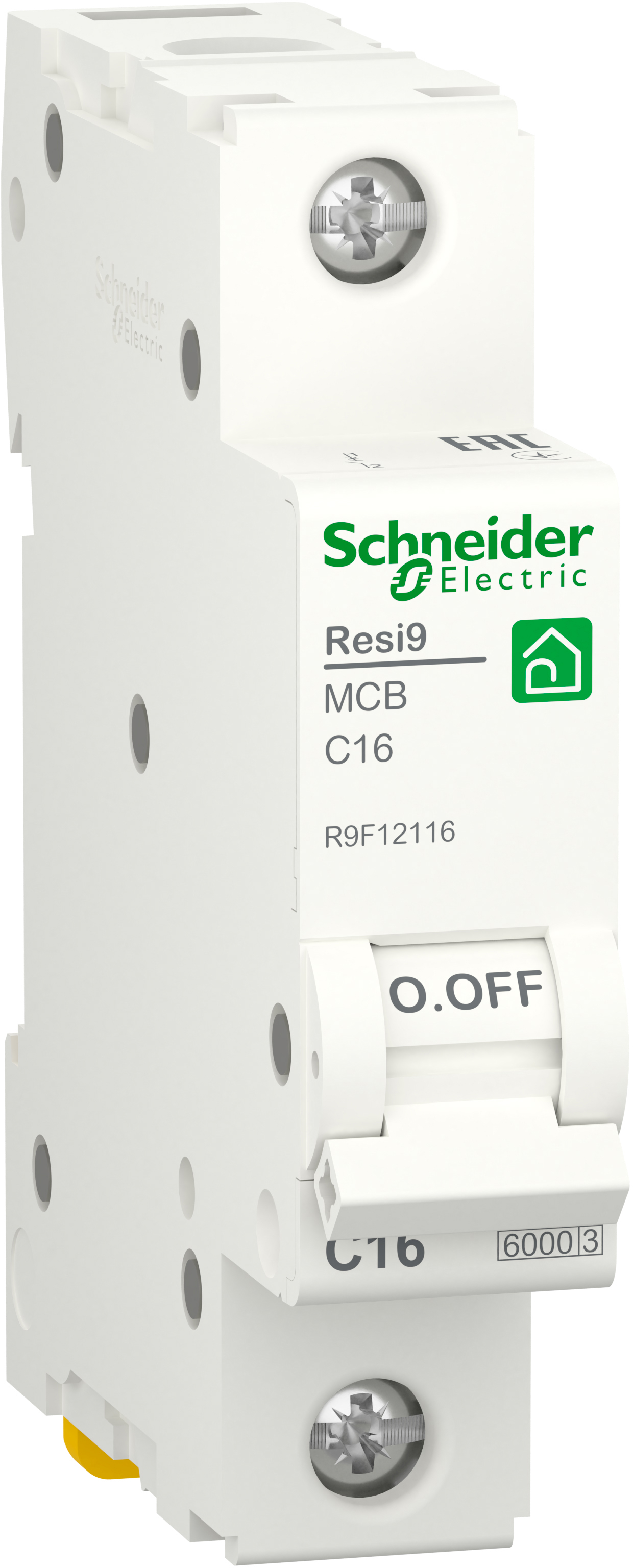 Автоматичний вимикач Schneider Electric RESI9 6kA 1P 16A C (R9F12116) фото2