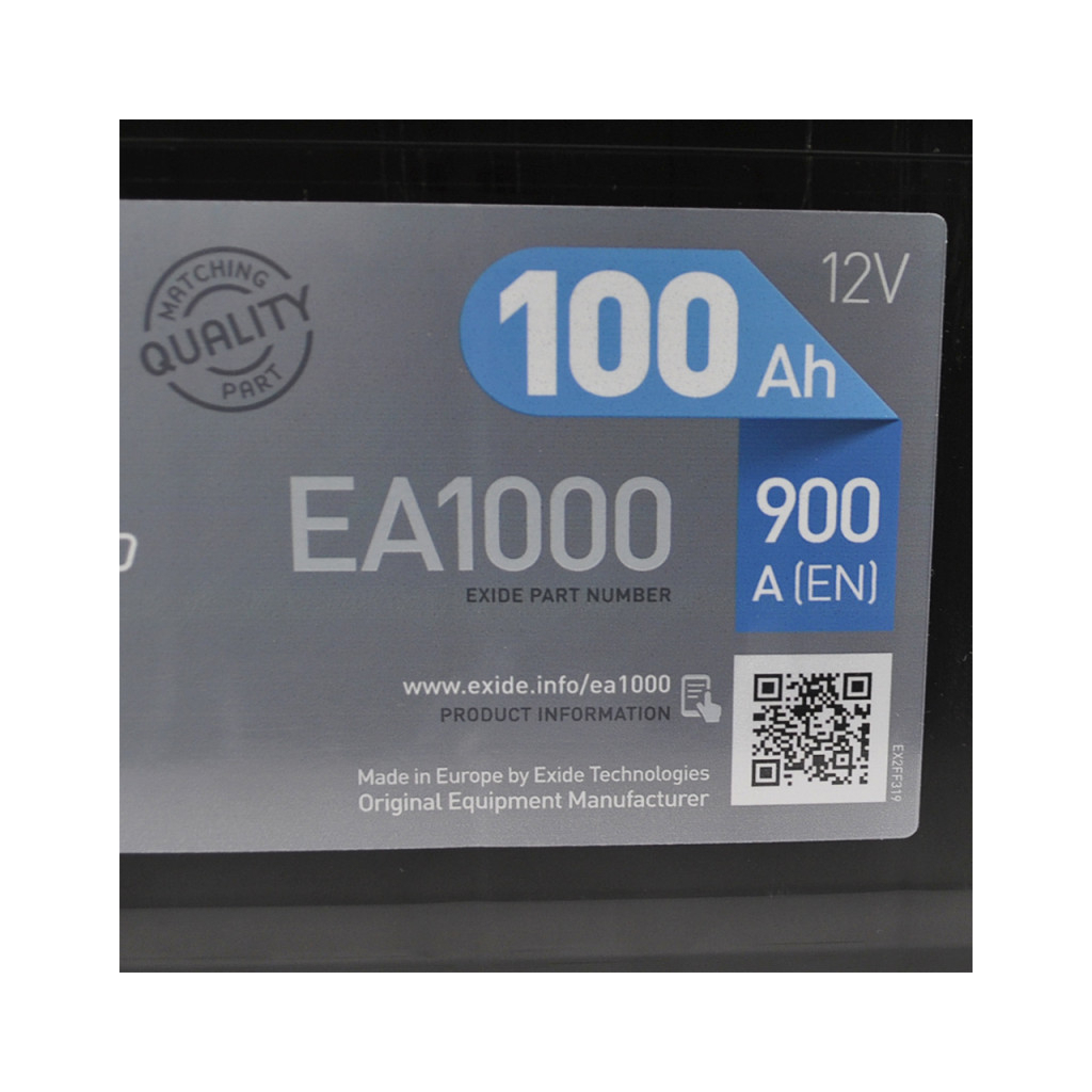 Акумулятор автомобільний EXIDE PREMIUM 100A (EA1000) фото3