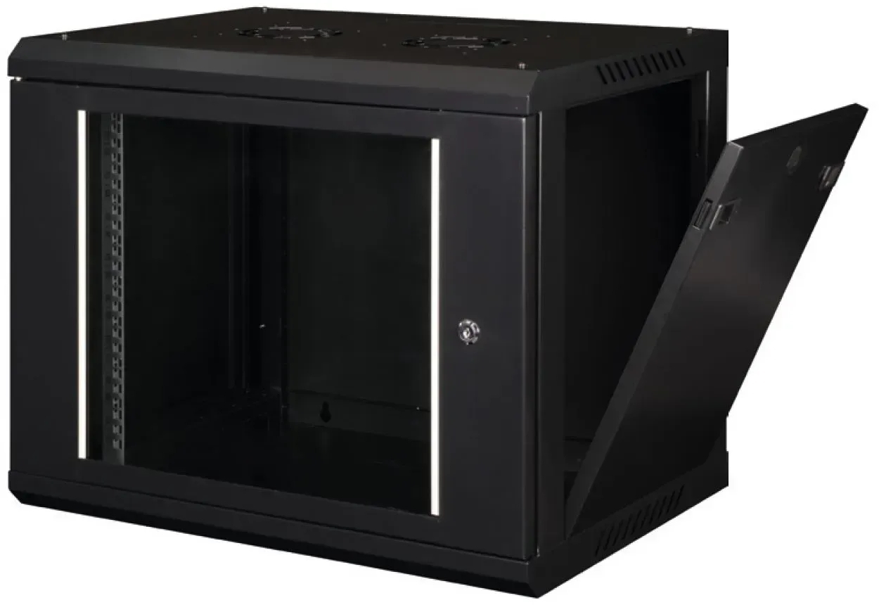 Шафа настінна Hypernet 19", 6U, 600x450 мм, ProLine, Black (PL-WMNC-6U-BLACK) фото2