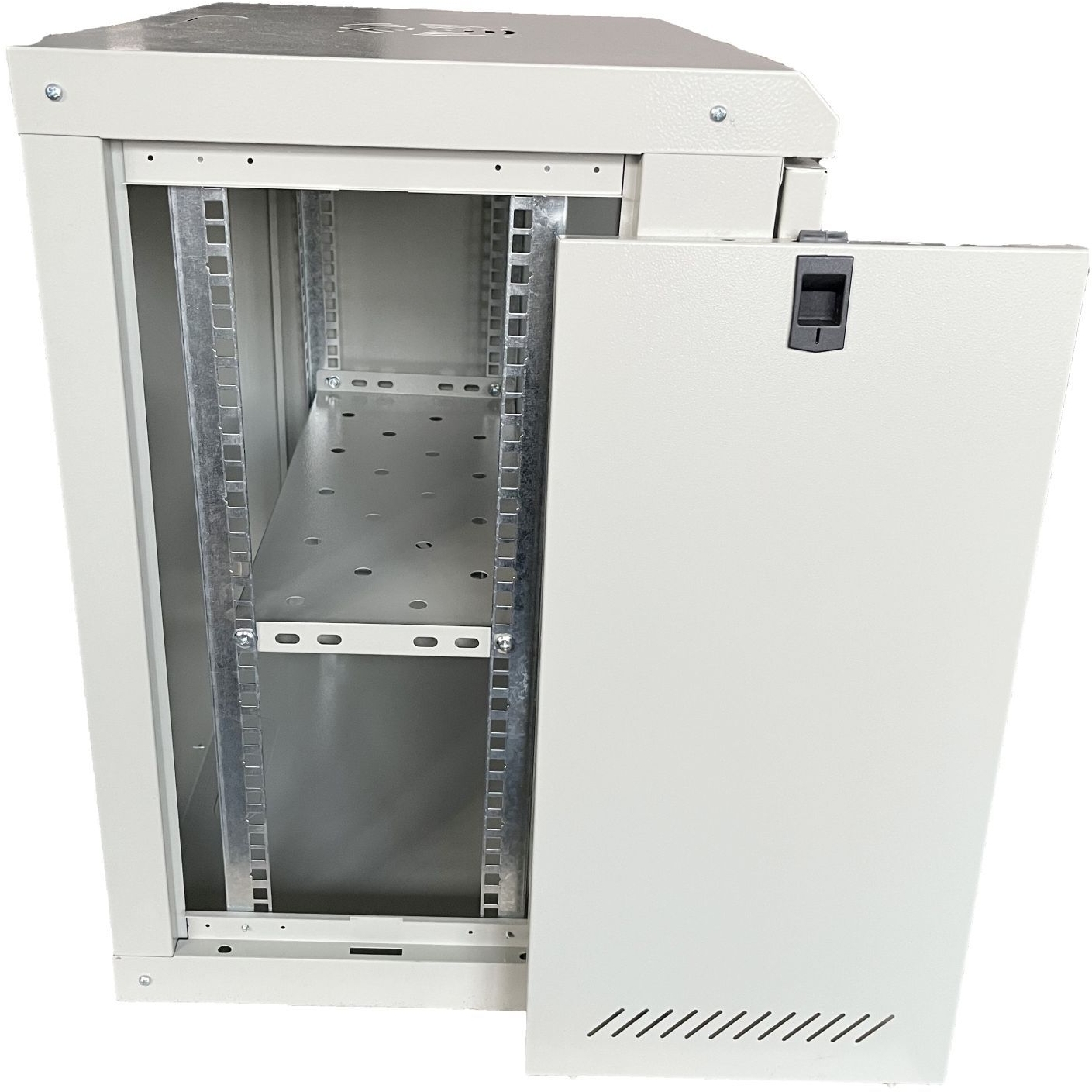 Шафа настінна GEAR 19", 12U, 600x450x650 мм, з полицею 19", gray (GWMSN-12U-600-450G) фото5