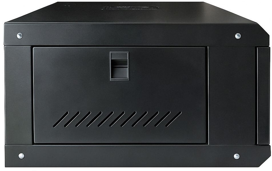 Шафа настінна GEAR 19", 4U, 600x450x280 мм, з полицею 19", Black (GWMSN-4U-600-450) фото2