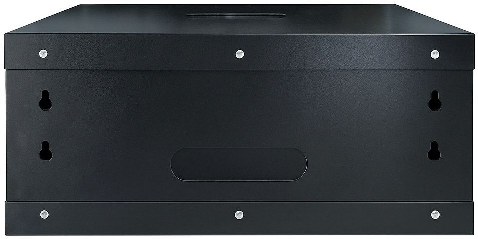 Шафа настінна GEAR 19", 4U, 600x450x280 мм, з полицею 19", Black (GWMSN-4U-600-450) фото3