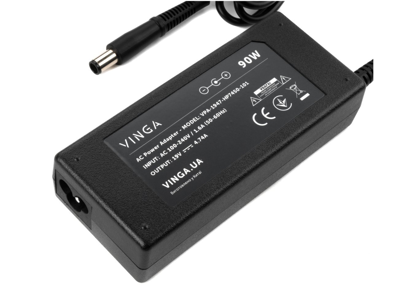 Блок питания Vinga HP 90W 19V 4.74A 7.4x5.0 (VPA-1947-HP7450-101) фото4