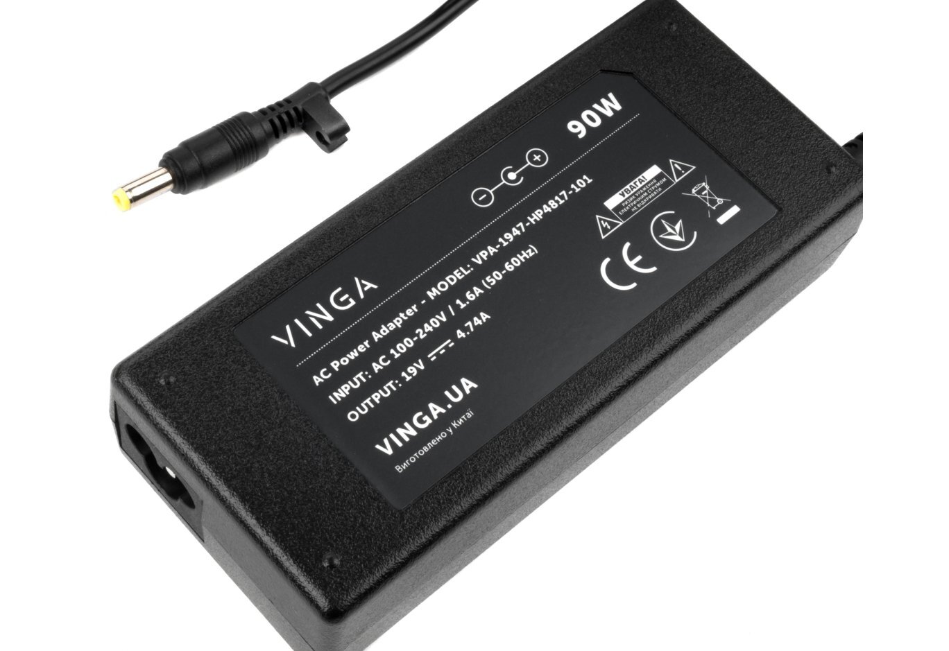 Блок питания Vinga HP 90W 19V 4.74A 4.8x1.7 (VPA-1947-HP4817-101) фото4