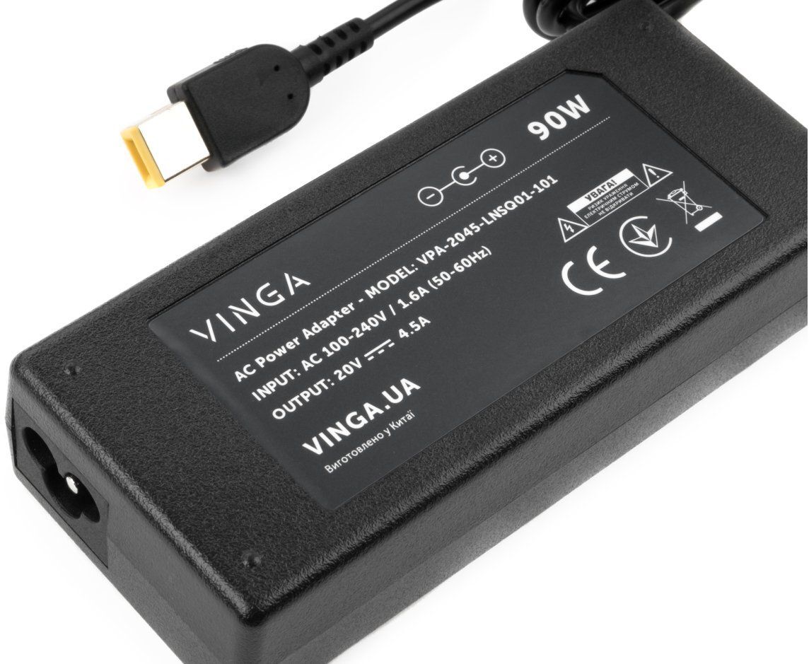 Блок питания Vinga Lenovo 90W 20V 4.5A Square (VPA-2045-LNSQ01-101) фото4