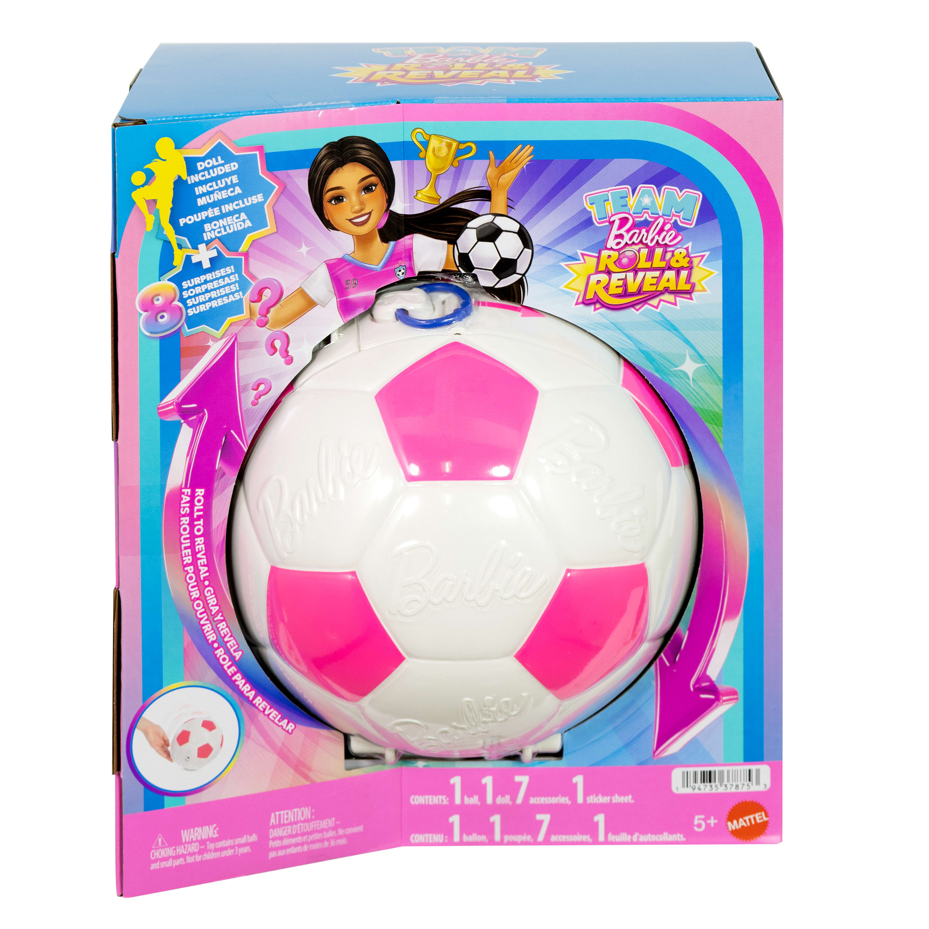 Набор-сюрприз Barbie Roll & Reveal – футболистка (JMK20) фото6