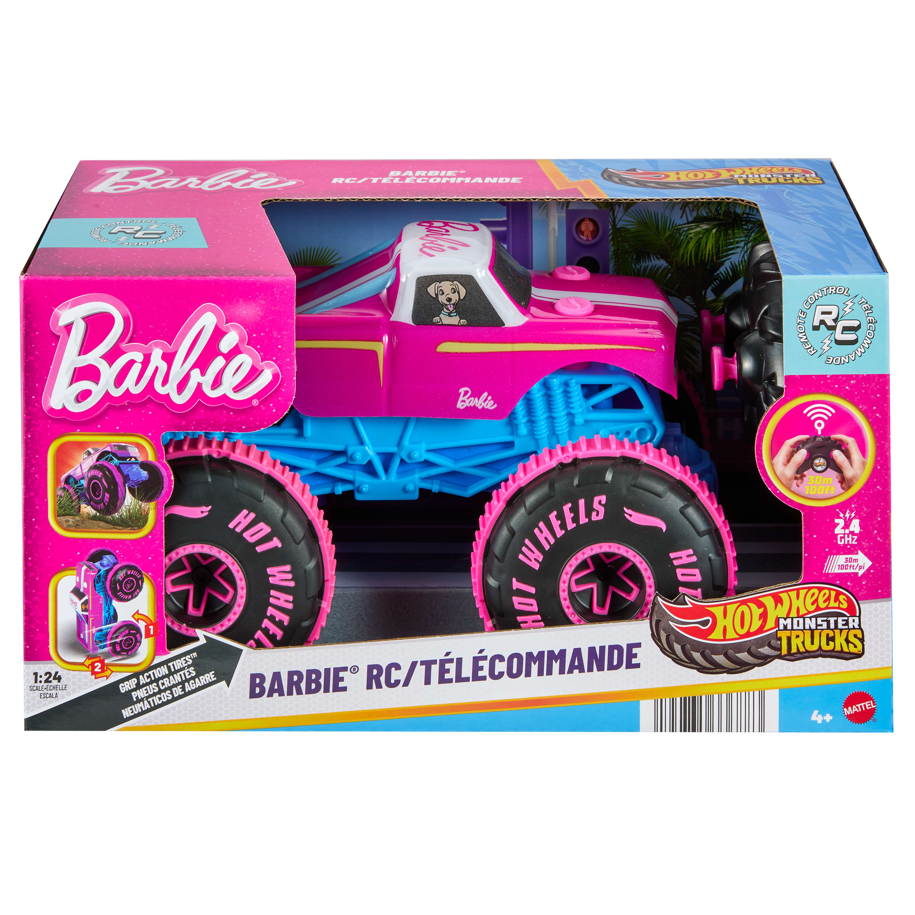 Увеличенная машинка-внедорожник 1:24 для Barbie на радиоуправлении Hot Wheels (JHW58) фото