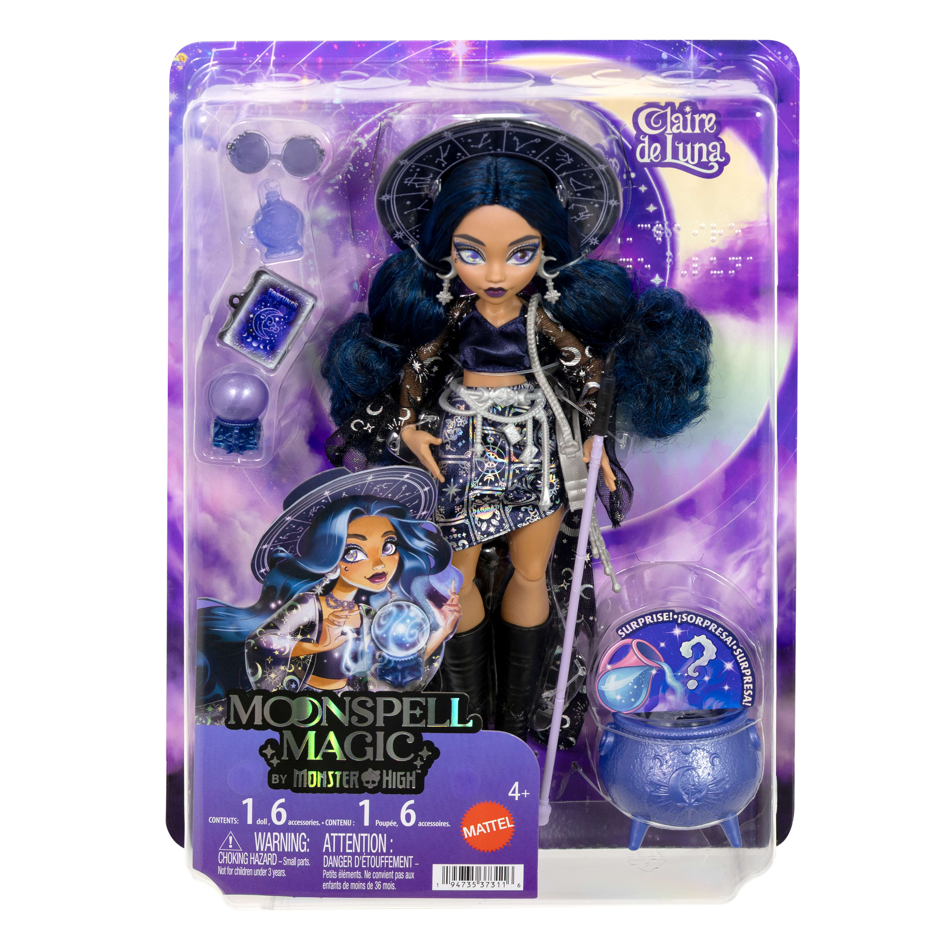 Лялька Клер Moonspell Magic від Monster High – Чаклунка-провидиця (JMB89) фото6