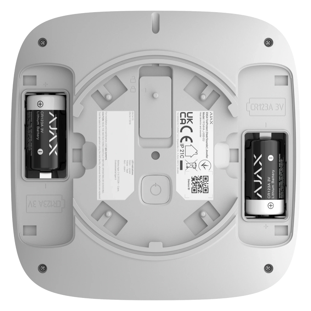 Датчик дыма Ajax EN54 FireProtect Heat/Sounder white фото6