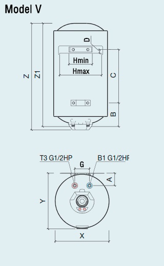 Бойлер Quartz Bim 50 V фото2