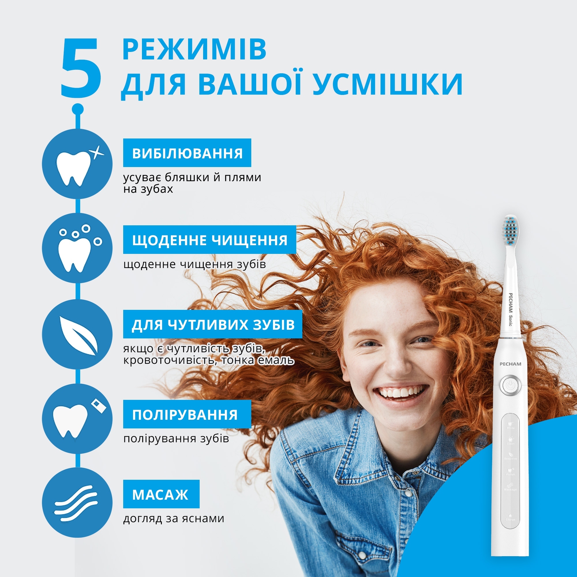 Электрическая зубная щетка Pecham Travel PC-081 White (0290119080509) фото7