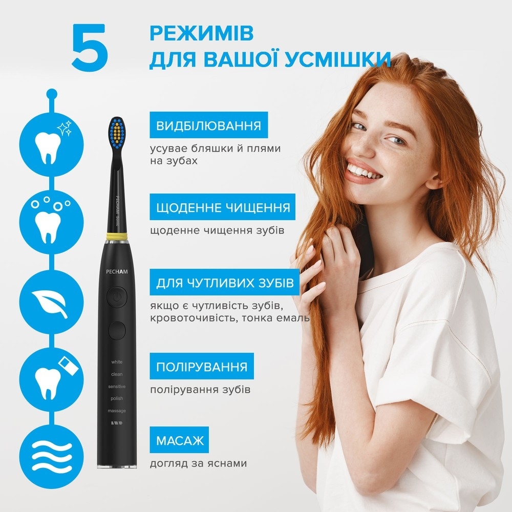 Электрическая зубная щетка Pecham Travel PC-085 Black (4822201550025) фото9