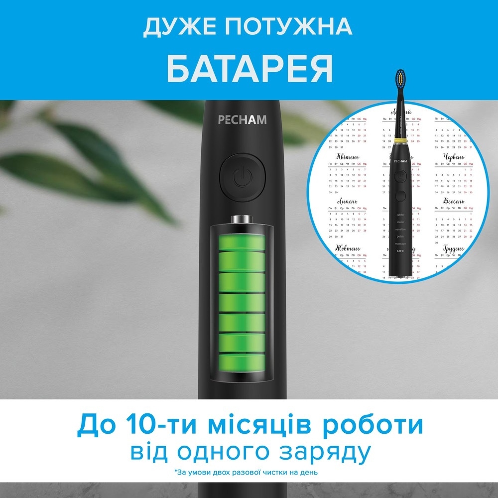 Электрическая зубная щетка Pecham Travel PC-085 Black (4822201550025) фото4
