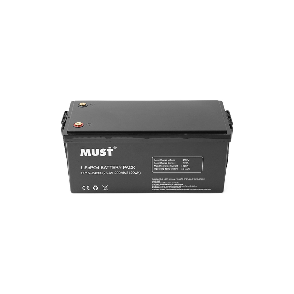 Аккумуляторная батарея Must LiFePo4 25.6V - 200Ah (LP15-24200) фото2