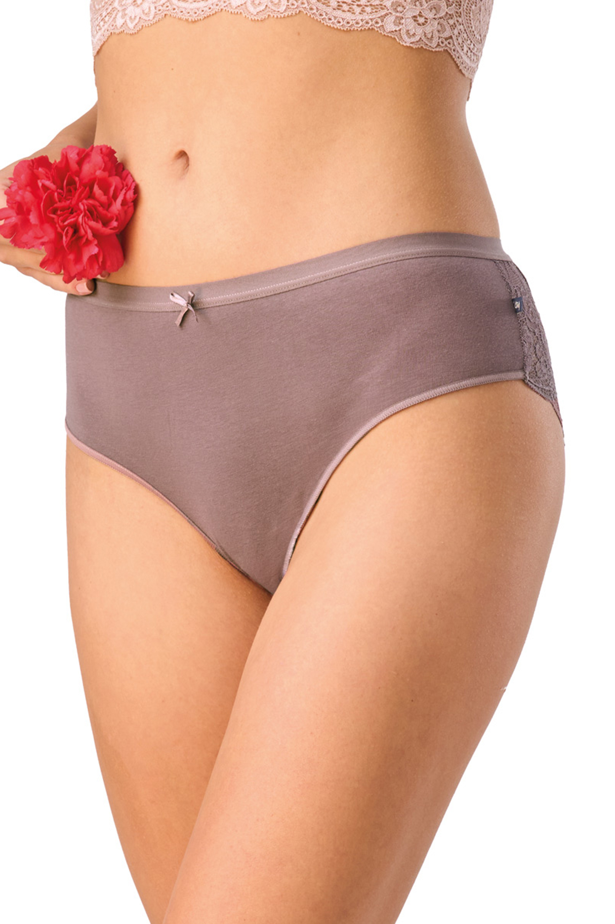 Набор трусов-слипов женских Key LPC 725 A26 L бежево-коричнивые фото2