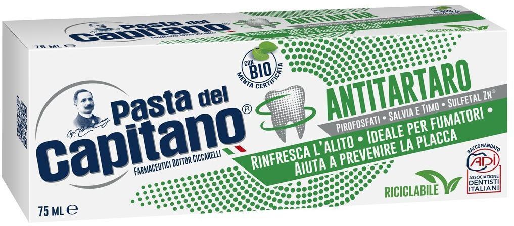 Зубна паста Pasta del Capitano Antitartaro Проти зубного каменю 75 мл (8002140039119) фото2